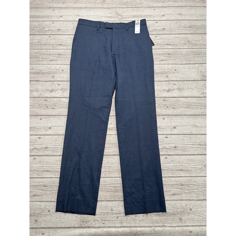 NEW Banana Republic Dress Pants Men's 31x32 Blue Glen Plaid Slim Fit Trousers